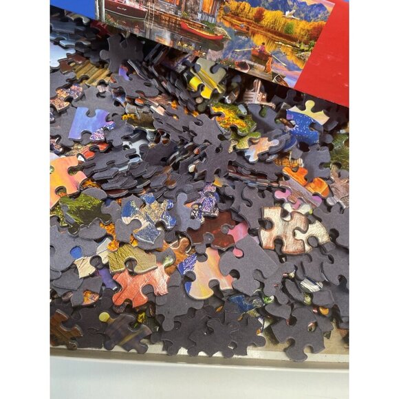 White Mountain Family Retreat 1000 Piece Jigsaw Puzzle Larger Pieces USA Made - Picture 2 of 3